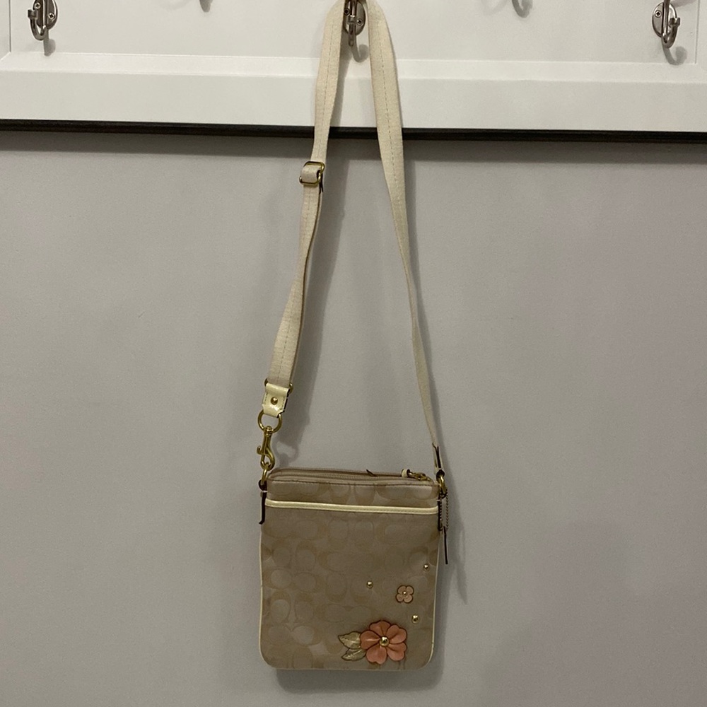 Coach crossbody fabric bag
